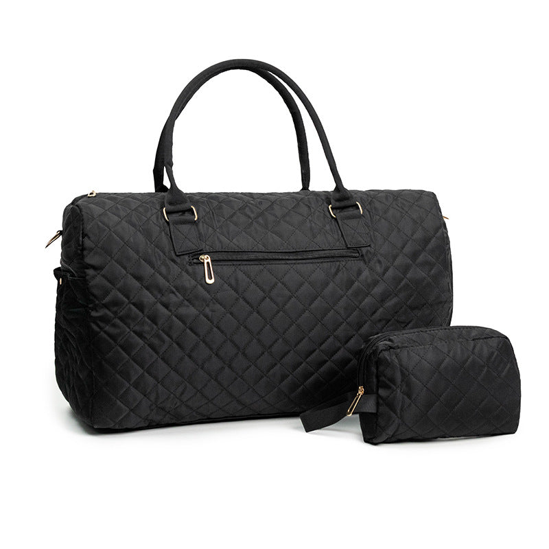 Women's Weekend Quilted With Wash Shoes Compartment Travel Bags