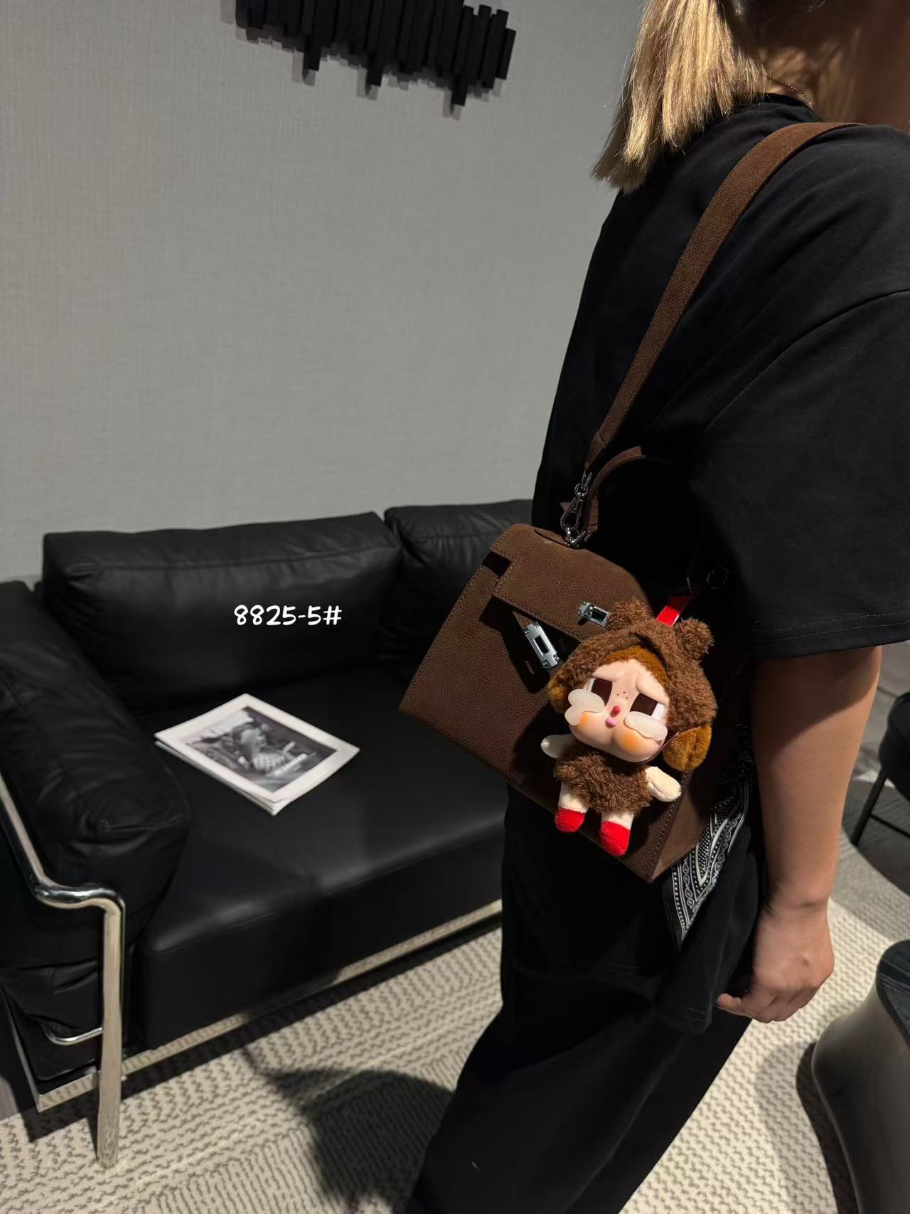 Women's High-grade Retro Frosted Leather Portable Kelly Crossbody Bags