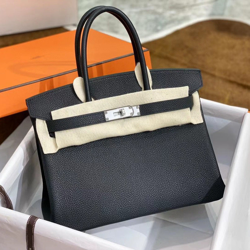 Women's Leather Line Imported Calfskin Lychee Pattern Bags