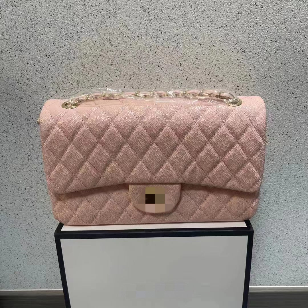 Women's High-grade Classic Style Caviar Rhombus Embroidered Crossbody Bags