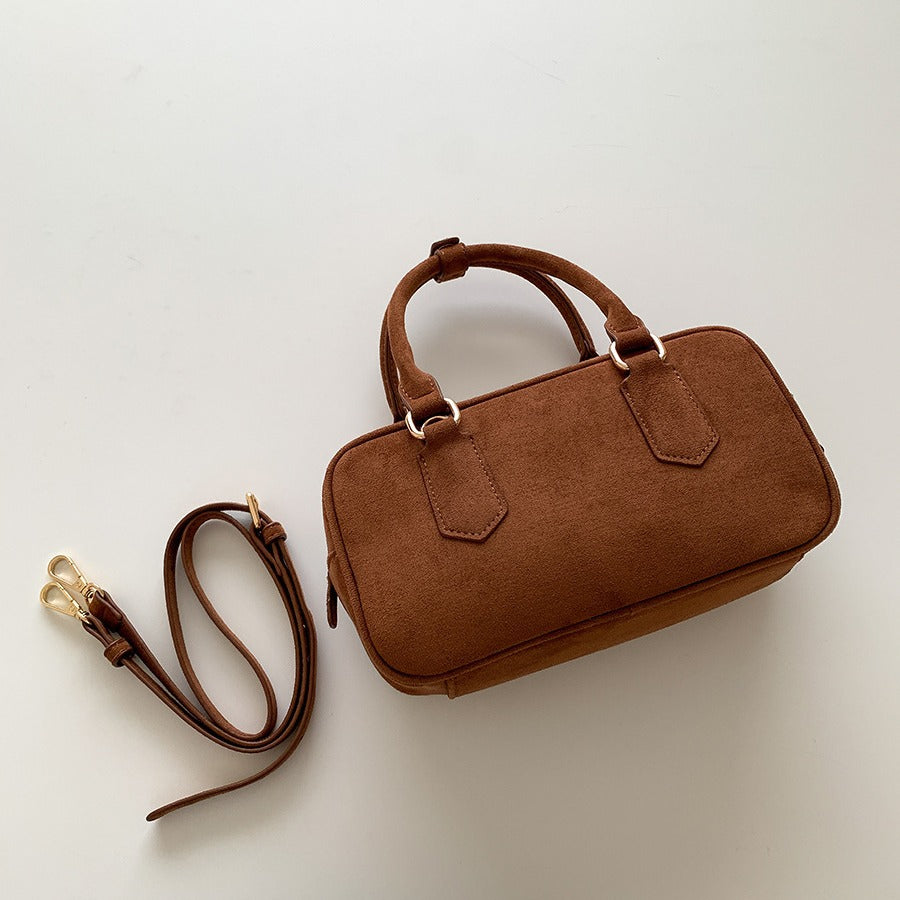 Women's Zipper Trendy Fashion Retro Suede Hand Crossbody Bags