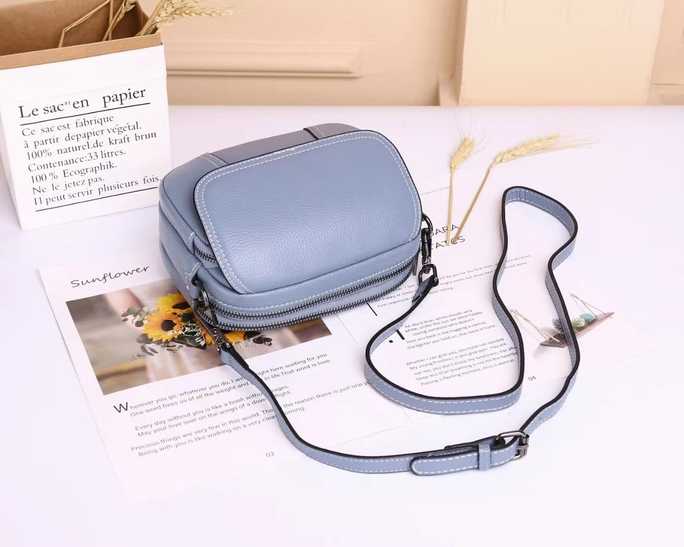 Women's Genuine Leather Korean Top Layer Cowhide Shoulder Bags