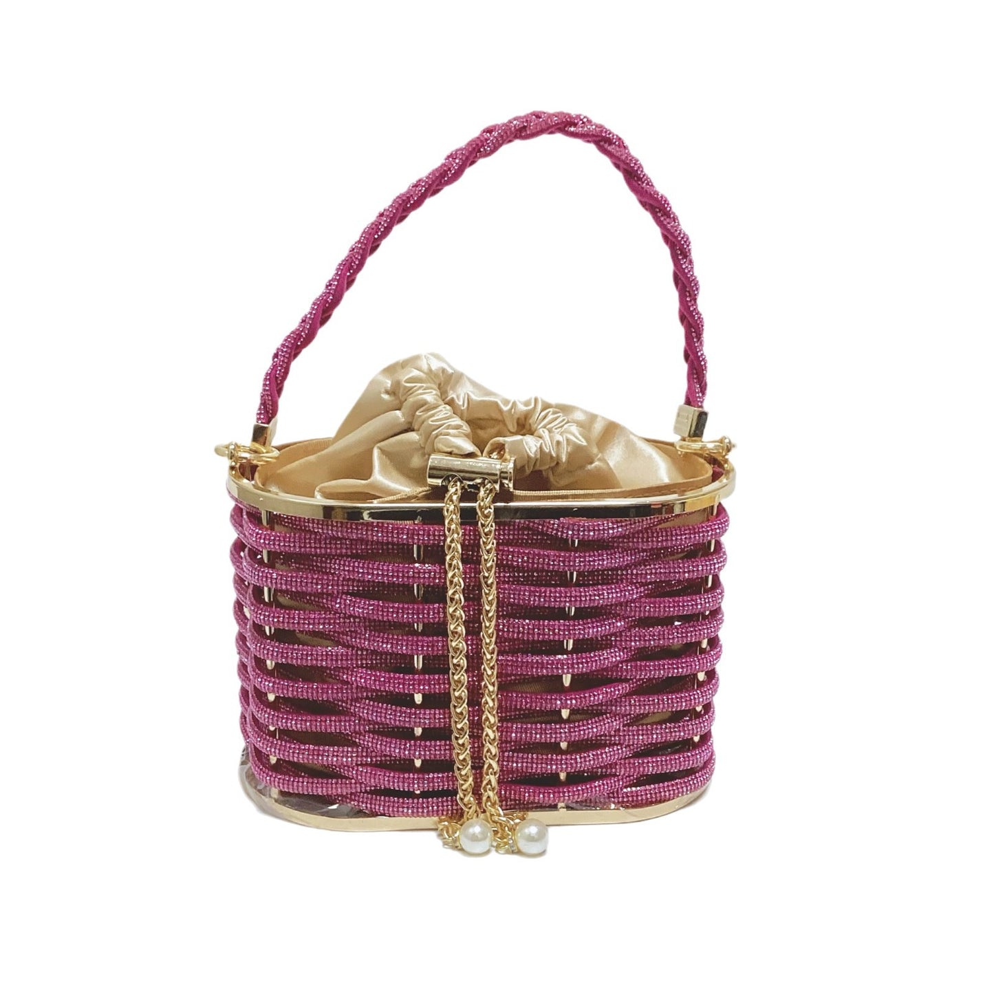 Women's Retro Shiny Diamond Rhinestone Chain Dinner Handbags