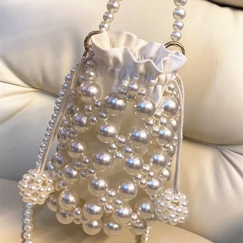 Women's Handmade Stringed Pearls Super Fairy Fashion Crossbody Bags