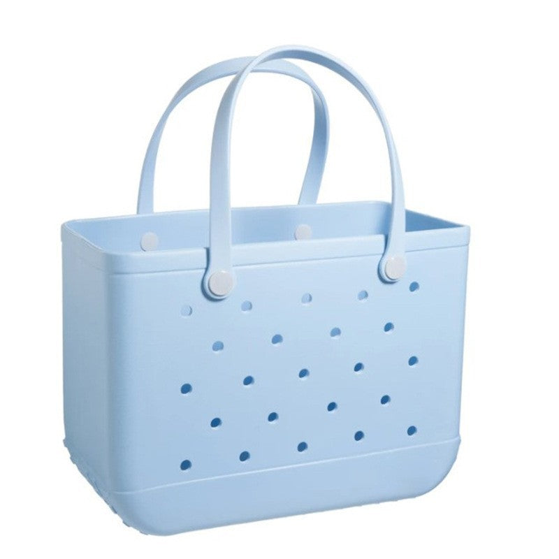 Women's Beach Printed Basket Hole Storage Bags