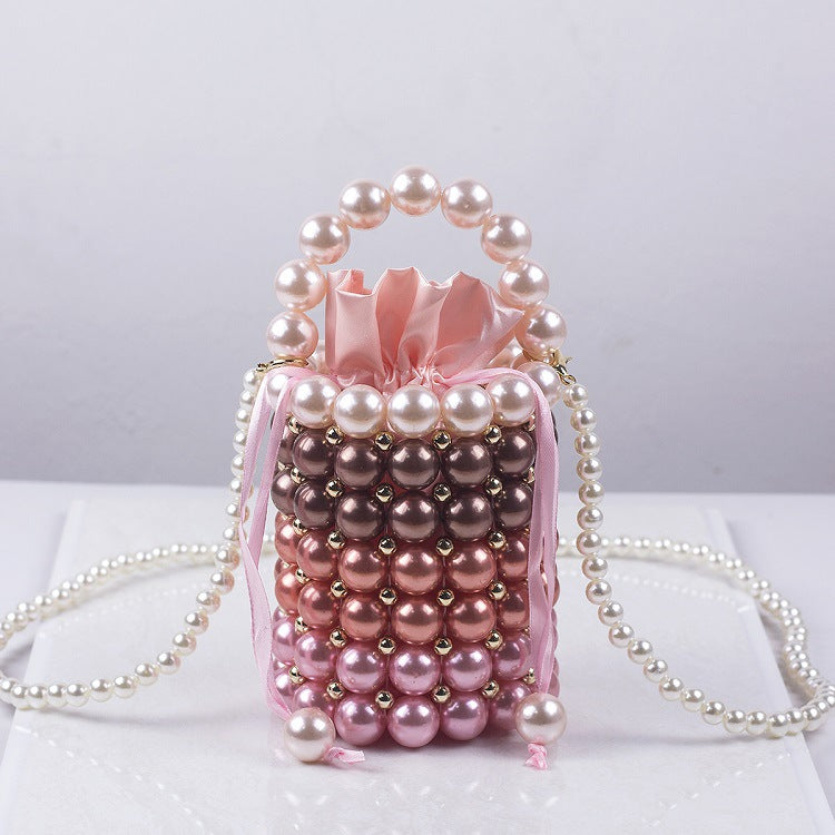 Women's Colored Pen Barrel Handmade Beaded Wedding Handbags