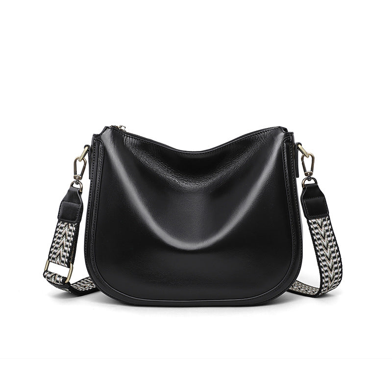 Women's Saddle Genuine Leather Versatile Large Capacity Crossbody Bags