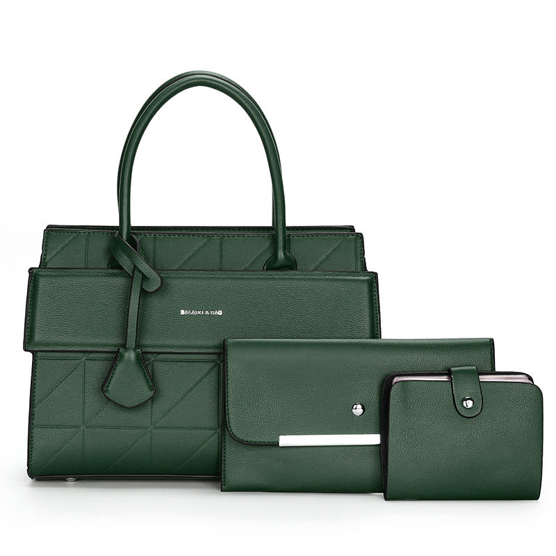 Women's Light Luxury High-grade Fashion Rhombus Embroidered Line Handbags