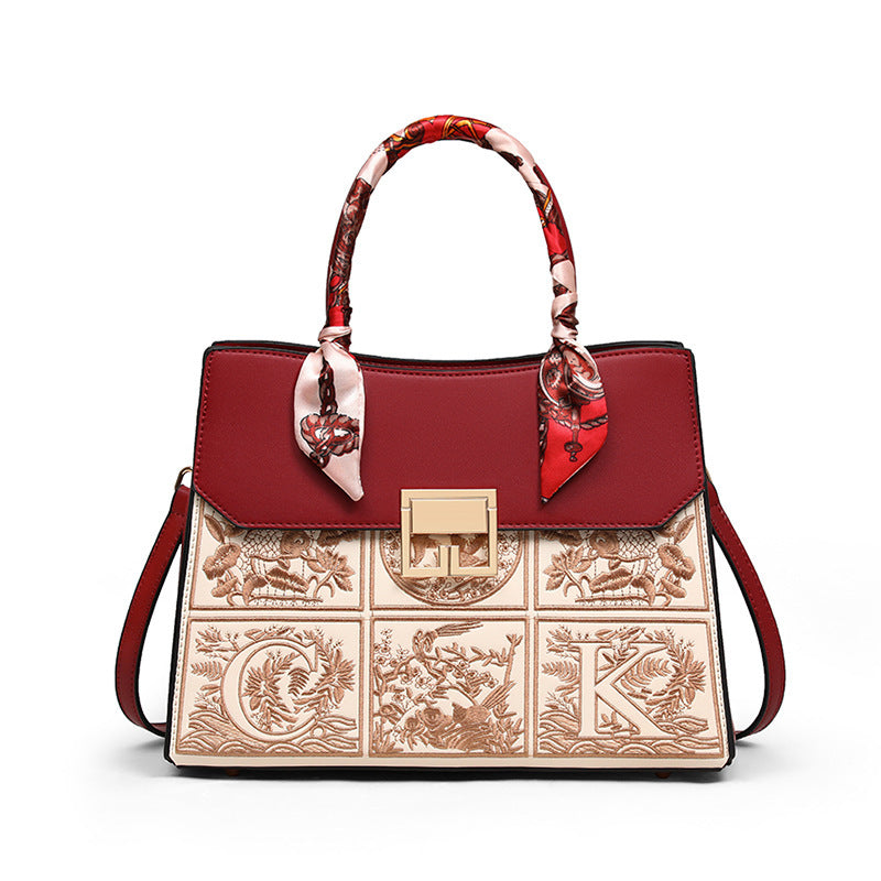 Women's Versatile Genuine Leather Mother High Sense Handbags