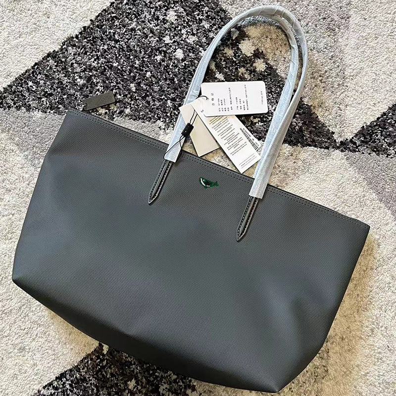 Women's Large Horizontal Lacoste Shopping Capacity Portable Shoulder Bags