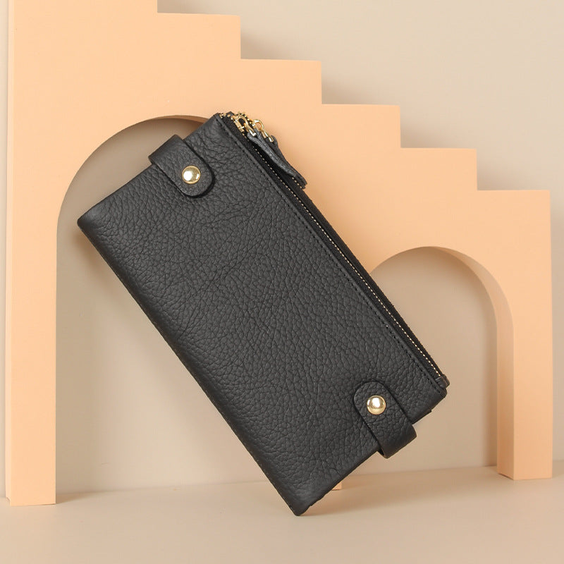 Women's Clutch Real Leather Long Soft Ladies Wallets