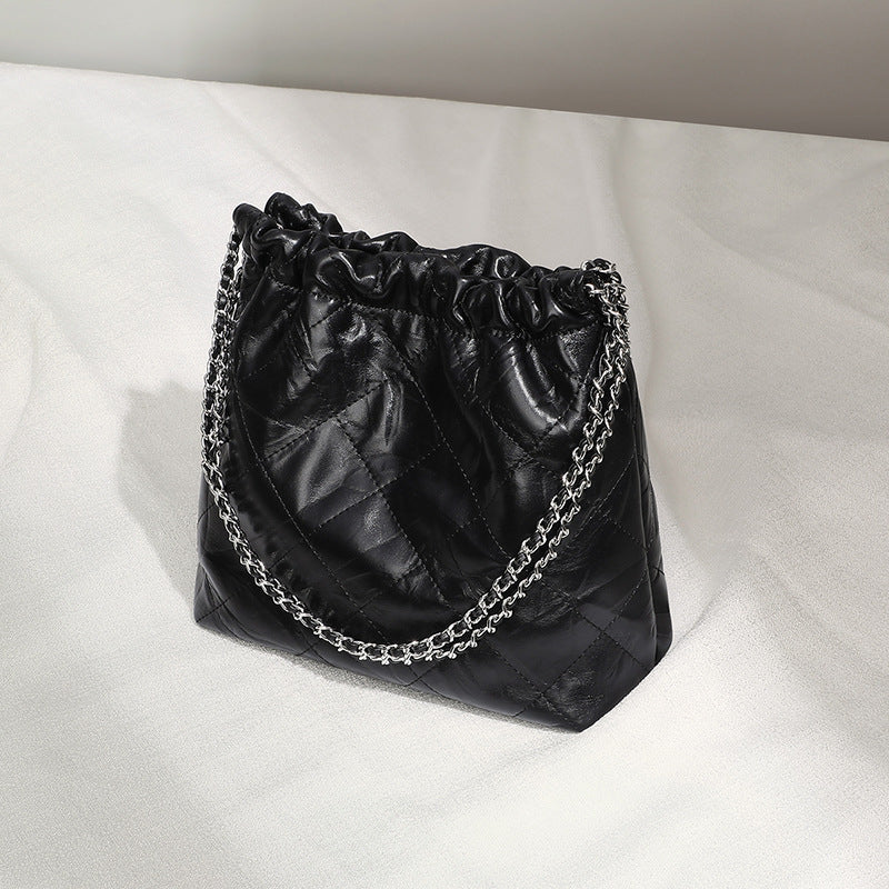 Women's Leather Large Capacity Chain Commuter Crossbody Bags
