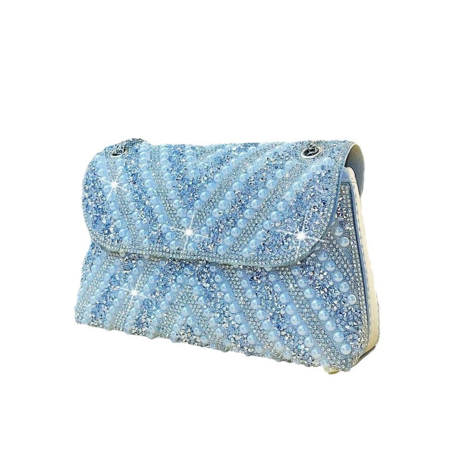 Women's Banquet Diamond Pearl Cheongsam Underarm Dinner Evening Bags
