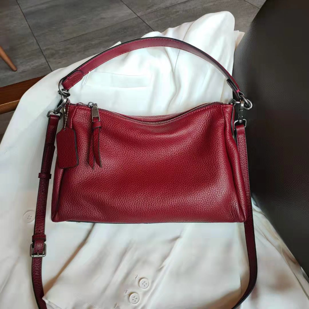Women's Underarm Soft Leather Large Capacity Simple Shoulder Bags