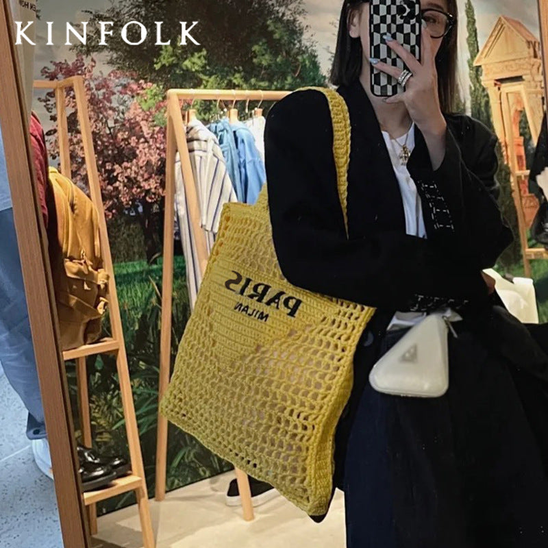 Super Hot Hollow Out Straw Fashion Bags