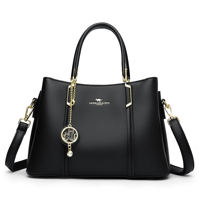 Women's Fashion Large Capacity Soft Leather To Give Handbags