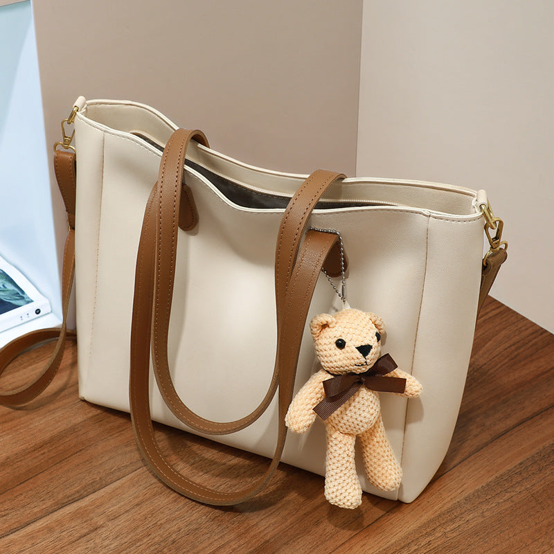 Women's Large Capacity Portable Fashion Big Genuine Shoulder Bags