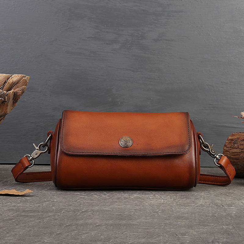 Women's Genuine Leather Summer Retro Minority Design Crossbody Bags