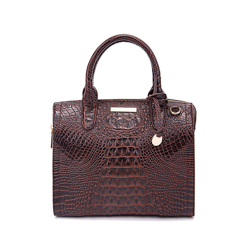 Classy Women's Crocodile Pattern Large Capacity Handbags