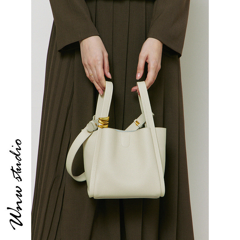 Women's Genuine Leather Summer Vegetable Basket Soft Shoulder Bags