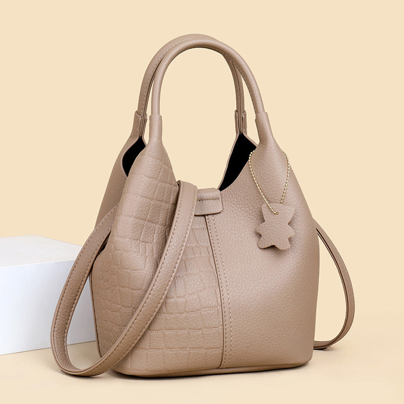 Women's Capacity Korean Style Fashion Mom Texture Handbags