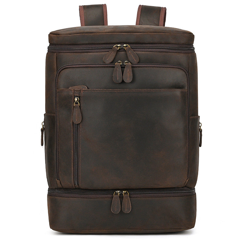 Men's Crazy Horse Leather Vintage Genuine First Backpacks