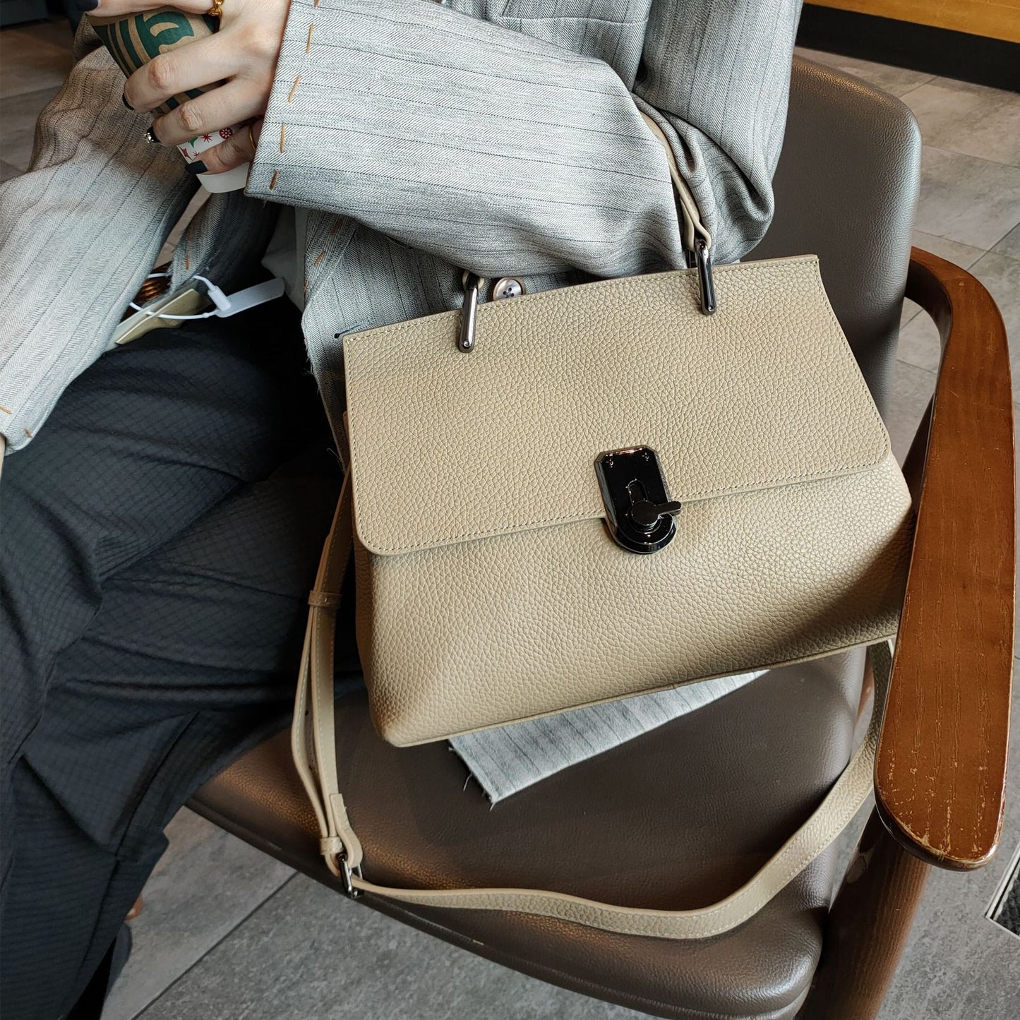 High Sense First Layer Cowhide Tide Retro Bags