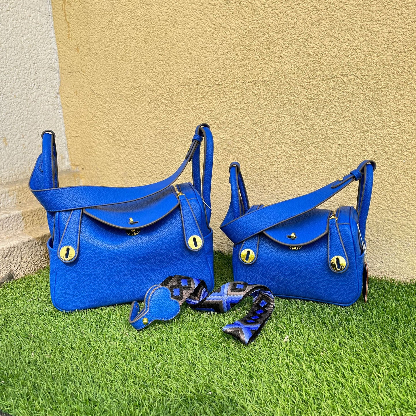 Lindi Lychee Pattern Imitation Leather Portable Shoulder Bags