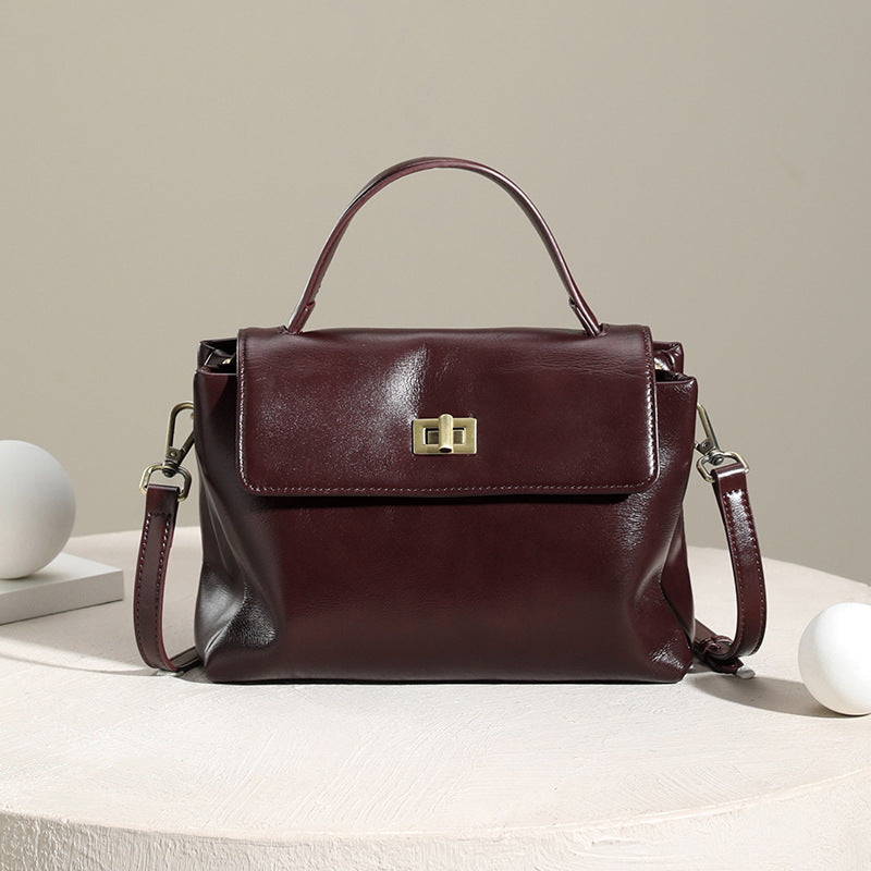 Women's Layer Cowhide Genuine Leather High Sense Shoulder Bags