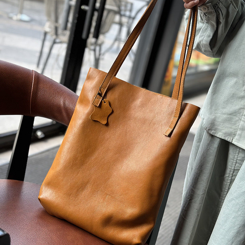 Simple Leather First Layer Cowhide Lightweight Shoulder Bags