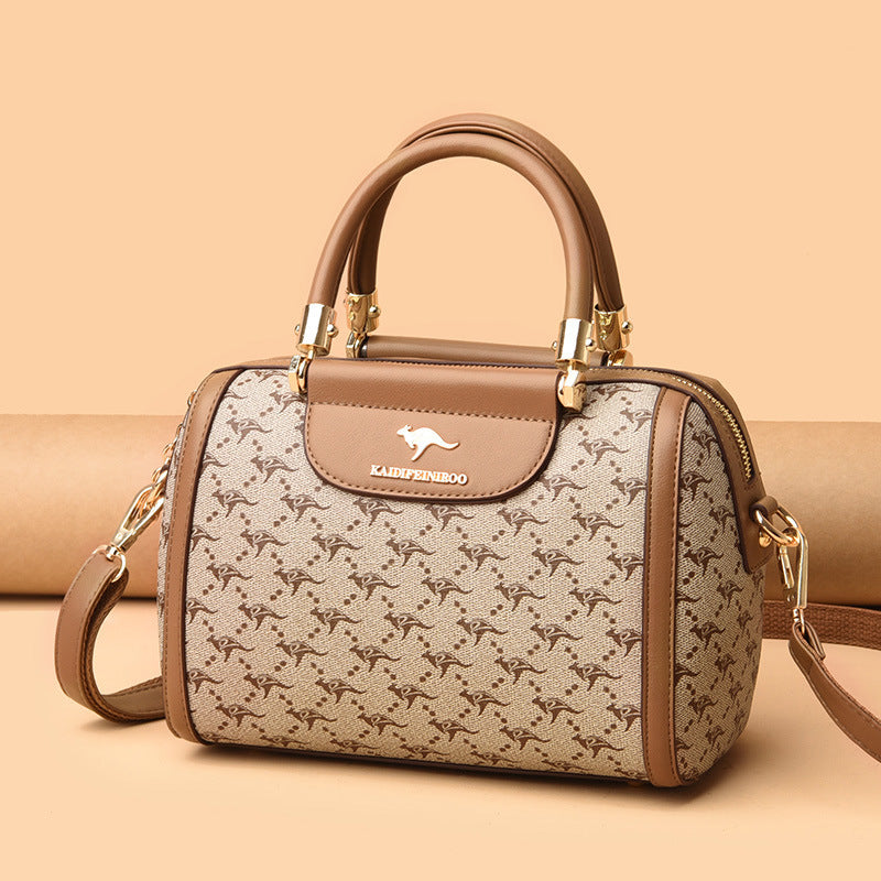 Women's Charming Fashion Printed Female Boston Handbags