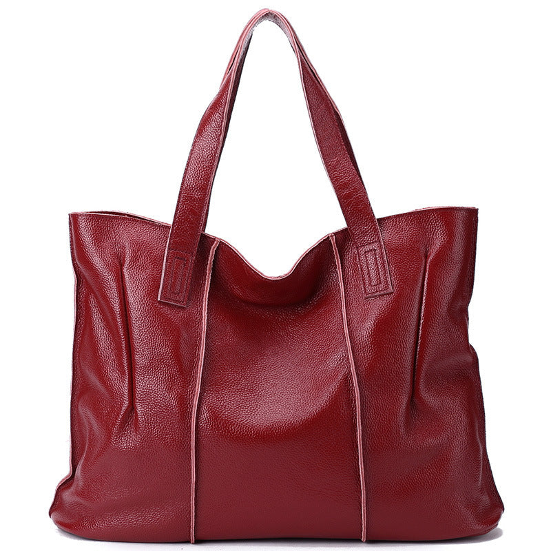 Women's Cowhide Leather Female Large Capacity Genuine Bags