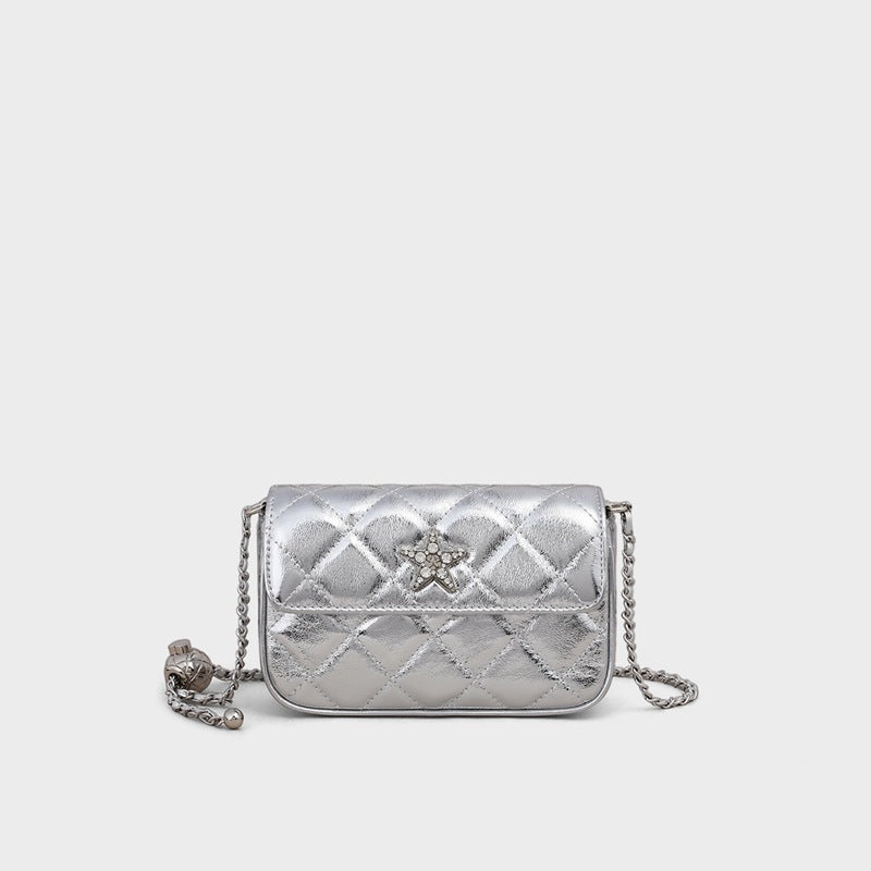 Autumn Chain Sier High Sense Genuine Crossbody Bags