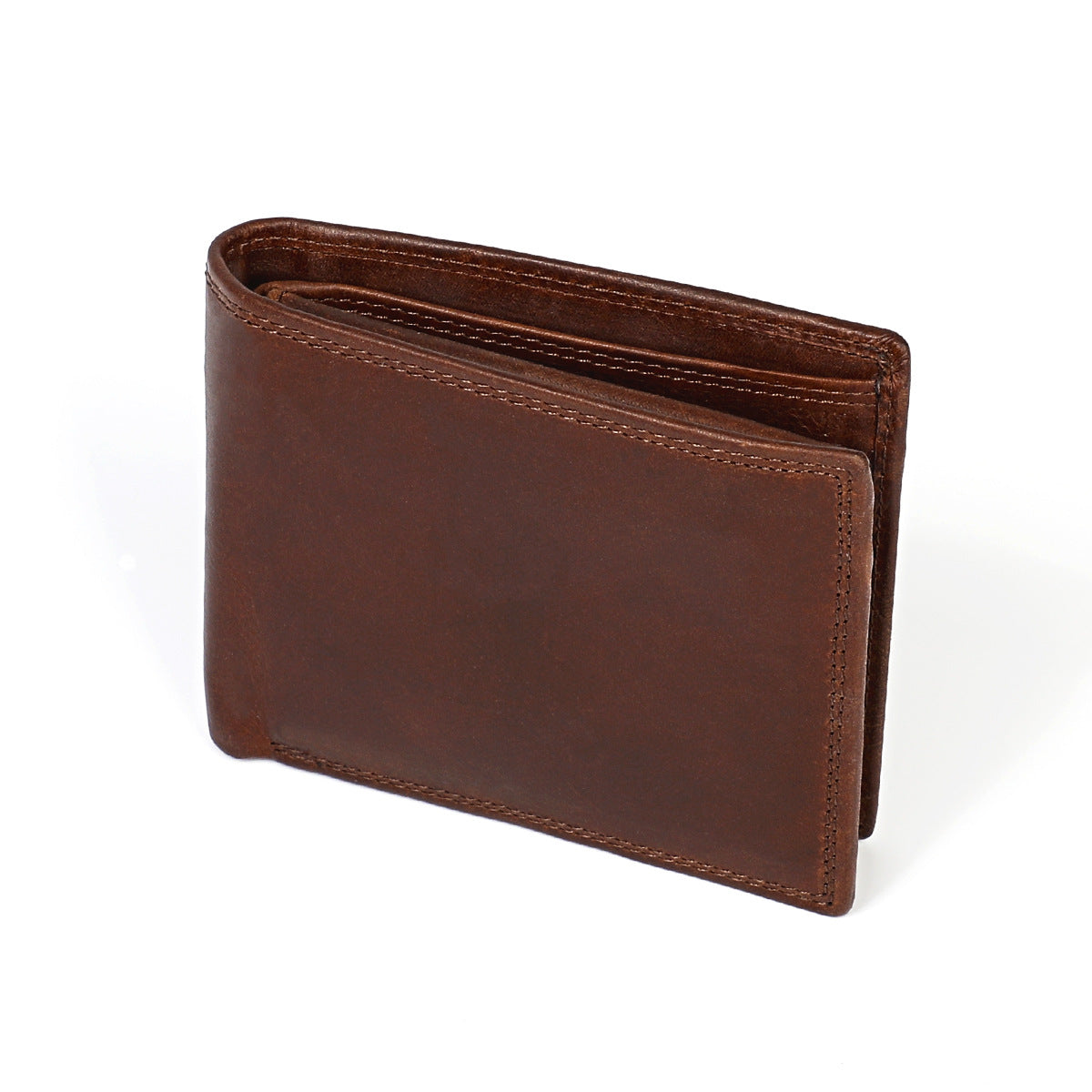 Men's Vintage Genuine Leather Full First Layer Cowhide Short Men's Wallets