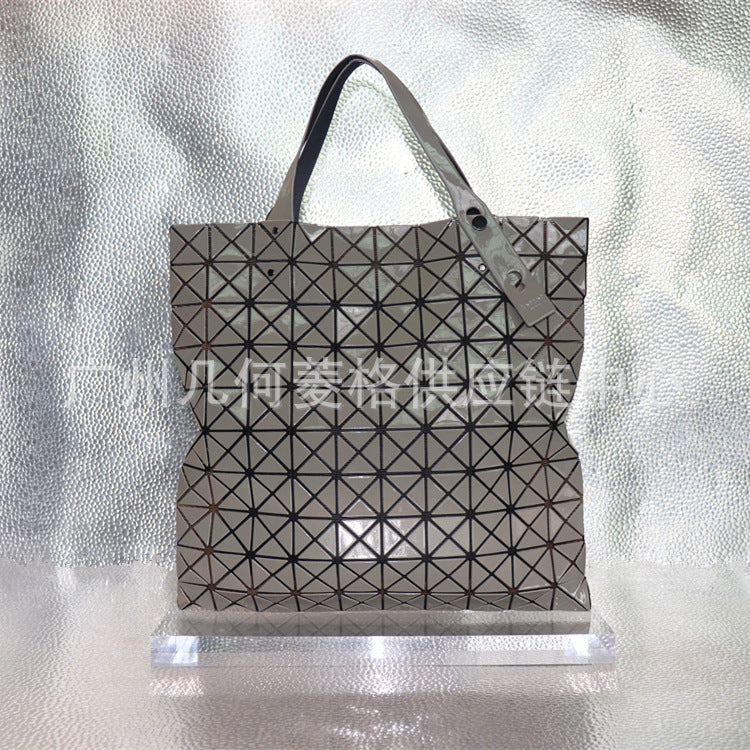 Geometric Diamond Pattern Grid Deformation Portable Shoulder Bags