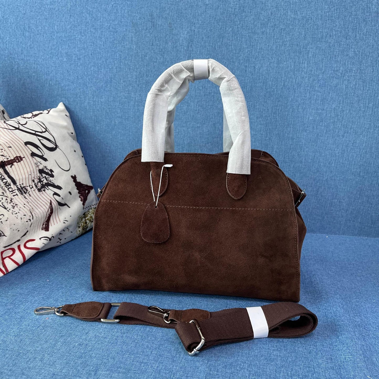 Textured Cowhide Large Capacity Totes Minimalist Handbags