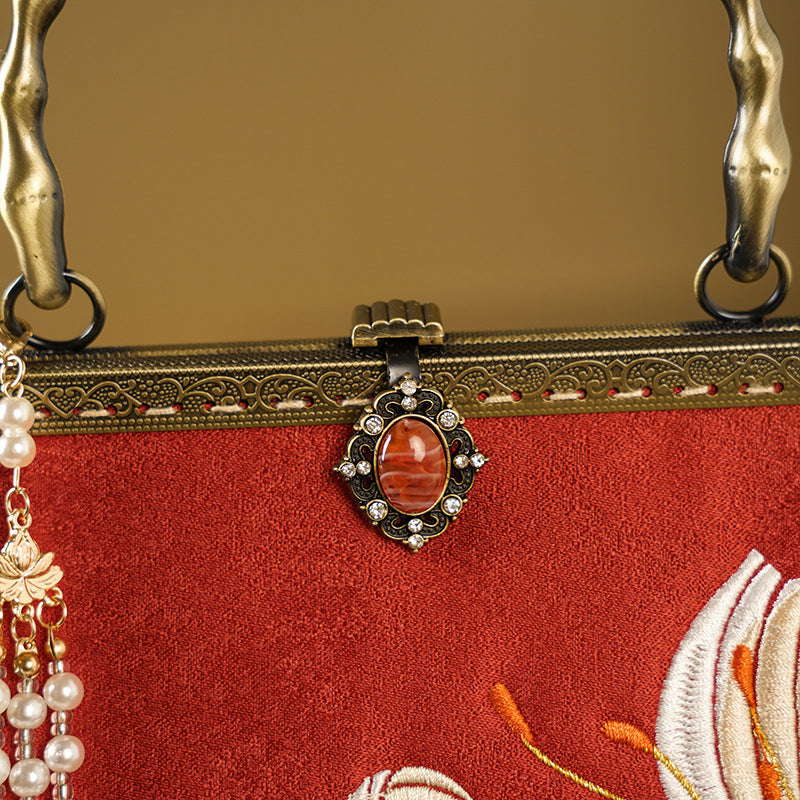 Style Embroidered Ancient Cheongsam Banquet Clutch Handbags