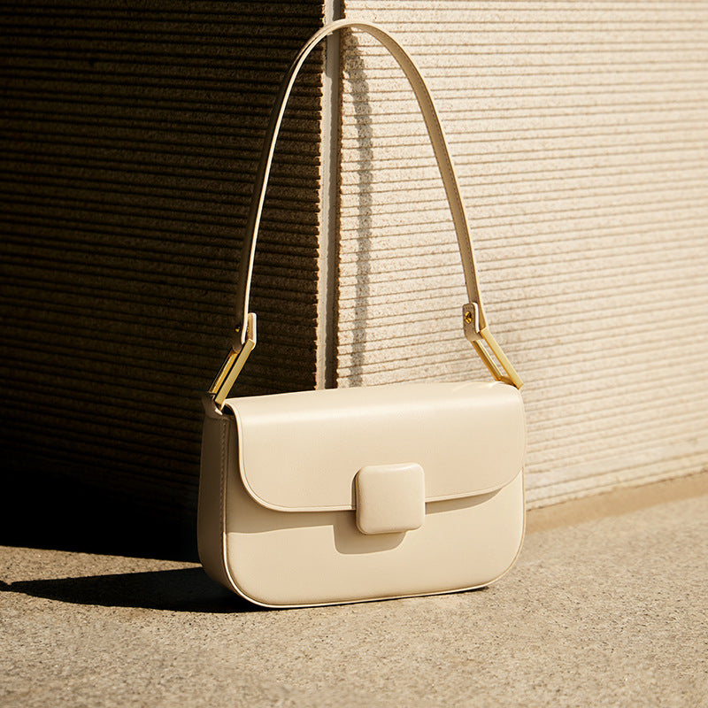 Women's French Style Underarm High-grade Summer Genuine Shoulder Bags