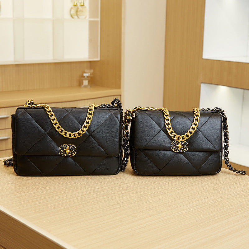 Women's Cloud Genuine Leather Diamond Chain Mouth Cover Crossbody Bags