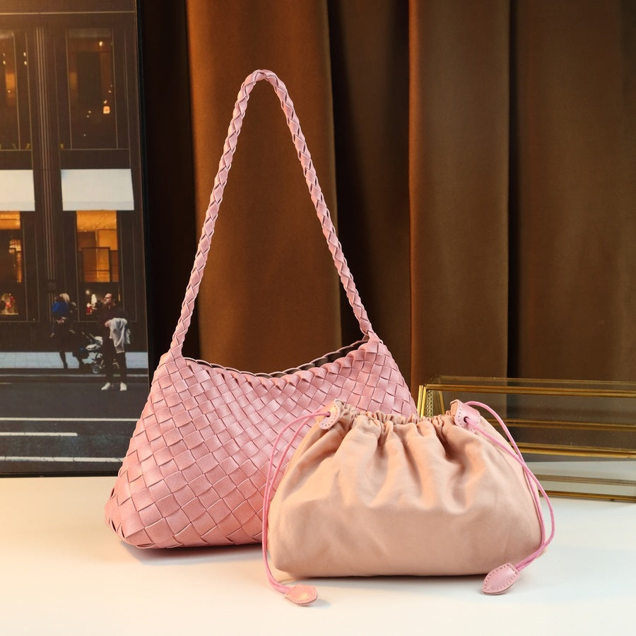 Women's Hand-woven Simple Underarm Fashion Crescent Handbags