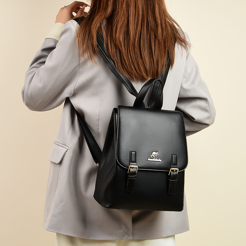 Women's Popular Closed Toe Cattle Leather Flow Backpacks