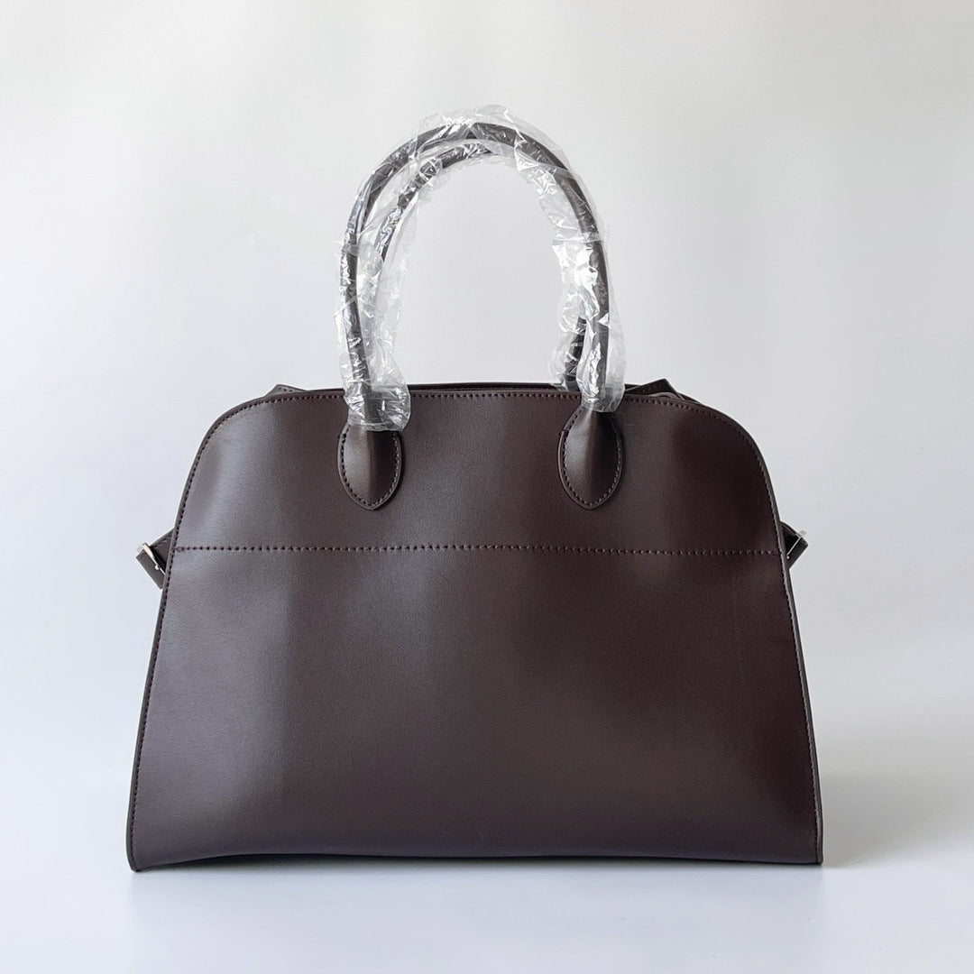 Textured Cowhide Large Capacity Totes Minimalist Handbags