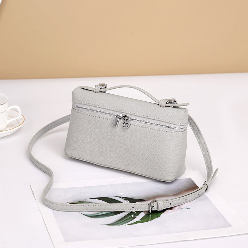 Women's Leather Niche Temperament Lunch Box Summer Simple Crossbody Bags