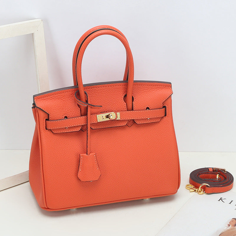 Women's Grain First Layer Cowhide Genuine Leather Handbags