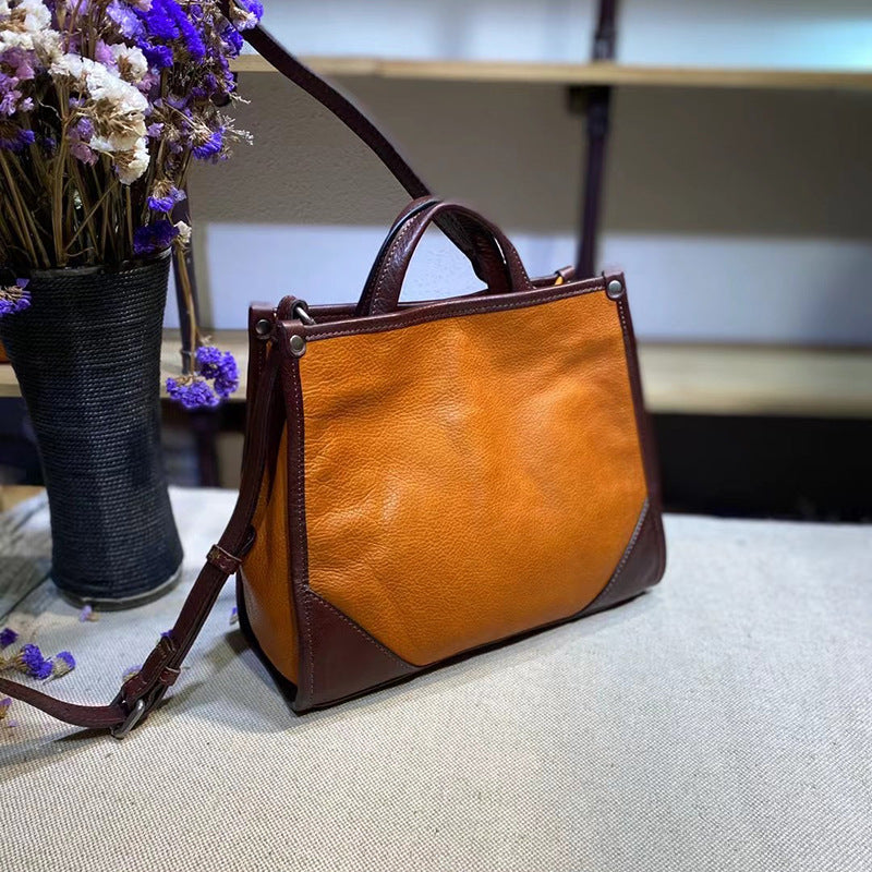 Women's Soft Leather Large Capacity Trendy Retro Handbags