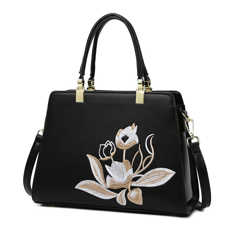 Women's Style Embroidery High-grade Light Luxury Large Capacity Handbags