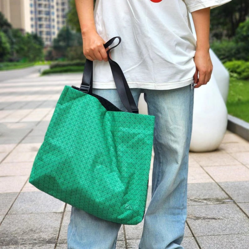 Geometric Diamond Pattern Silicone Check Lifetime Shoulder Bags