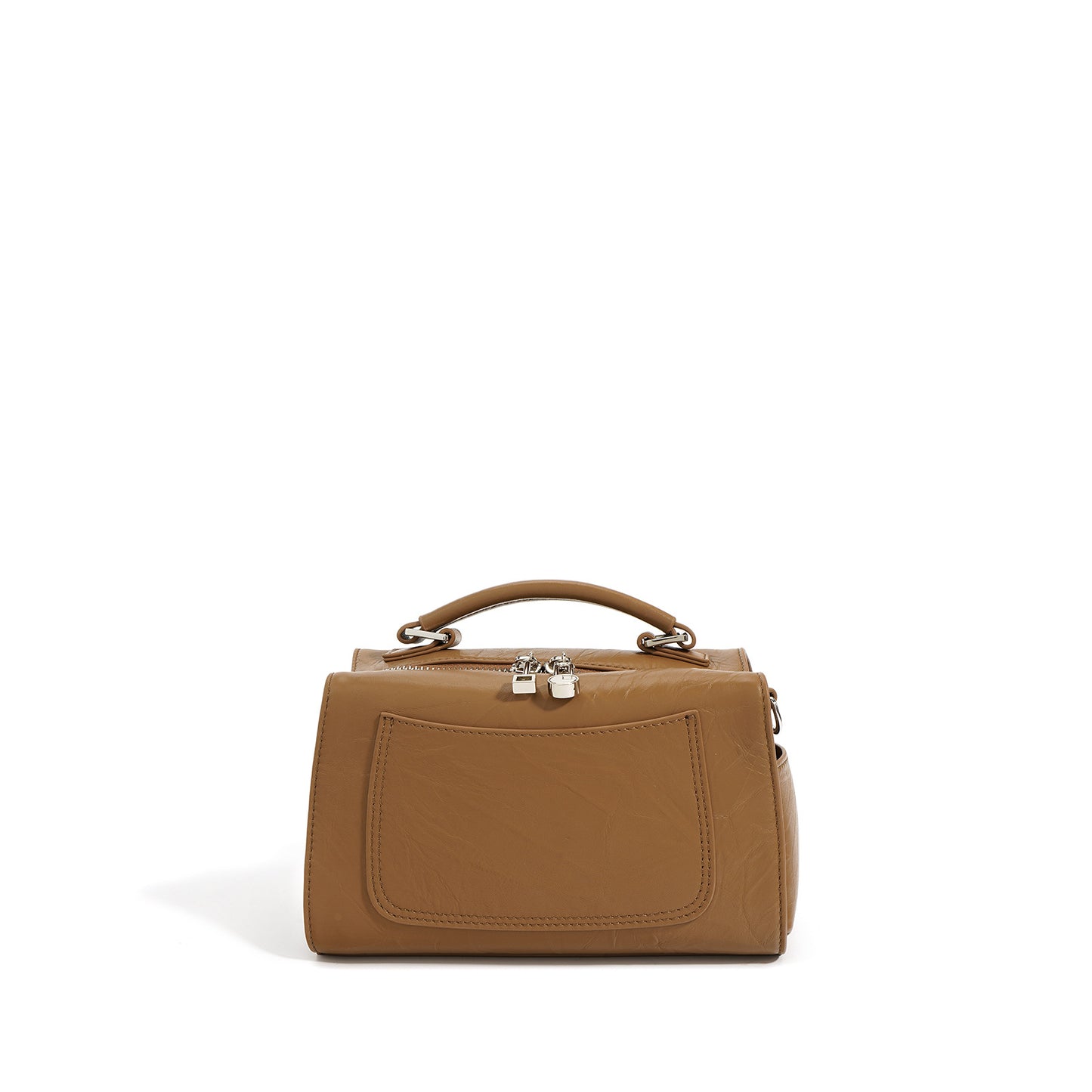 Layer Cowhide Box Genuine Leather Simple Shoulder Bags