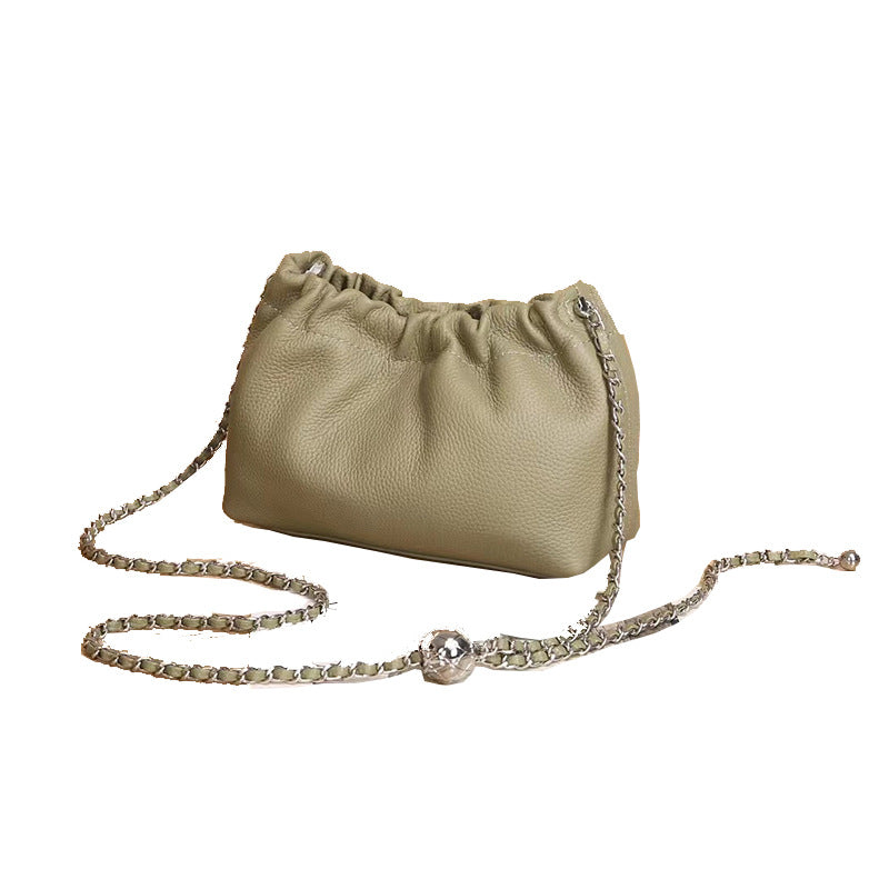 Women's Cowhide Underarm Korean High-grade Leather Practical Crossbody Bags