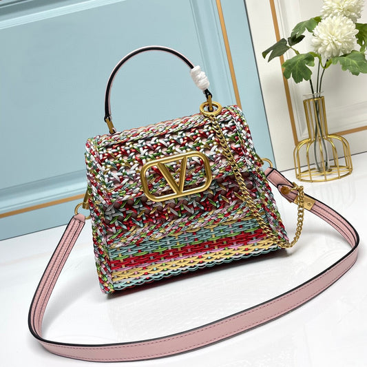 Women's Woven Leather Design First Layer Cowhide Bags